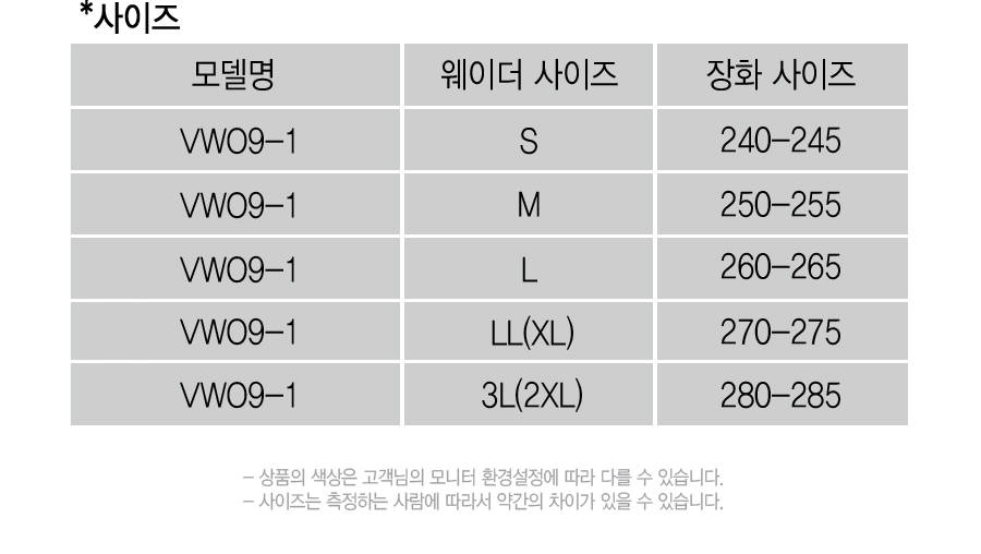 발라카스웨이더 체스트웨이더 가슴장화 