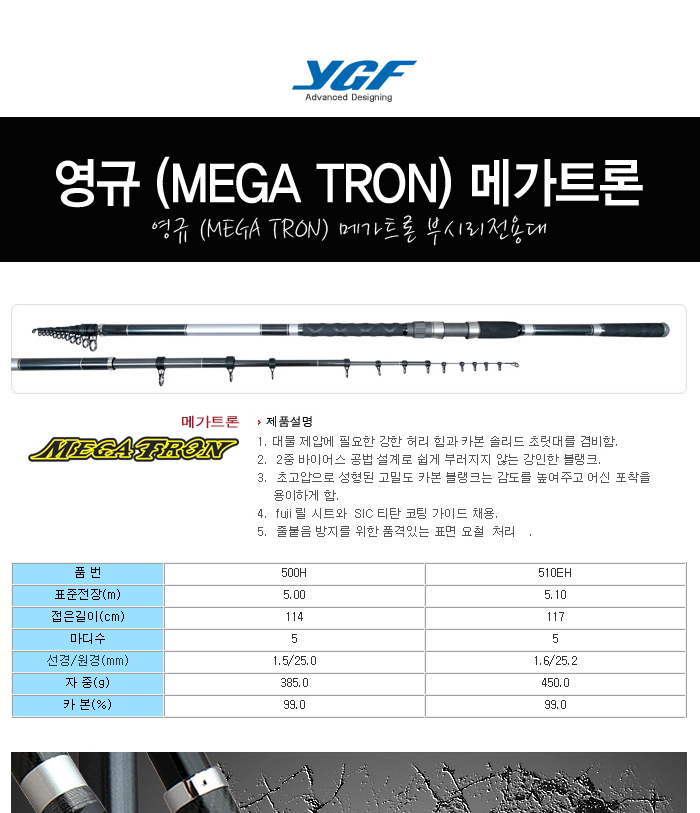 영규 (MEGA TRON) 메가트론 부시리전용대 부시리선상 선상부시리  부시리대 부시리낚시대 부시리로드 