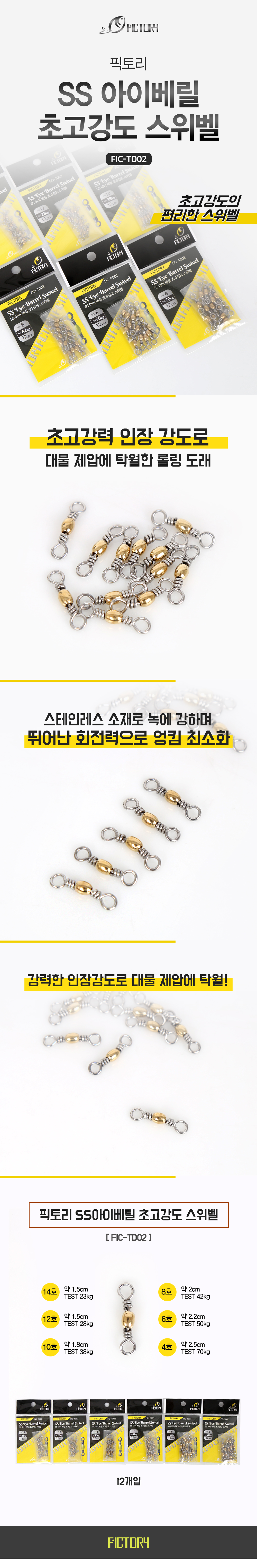  픽토리 SS 아이베릴 초고강도 스위벨 FIC-TD02 도래 맨도래 고강도도래 강력도래 도레 