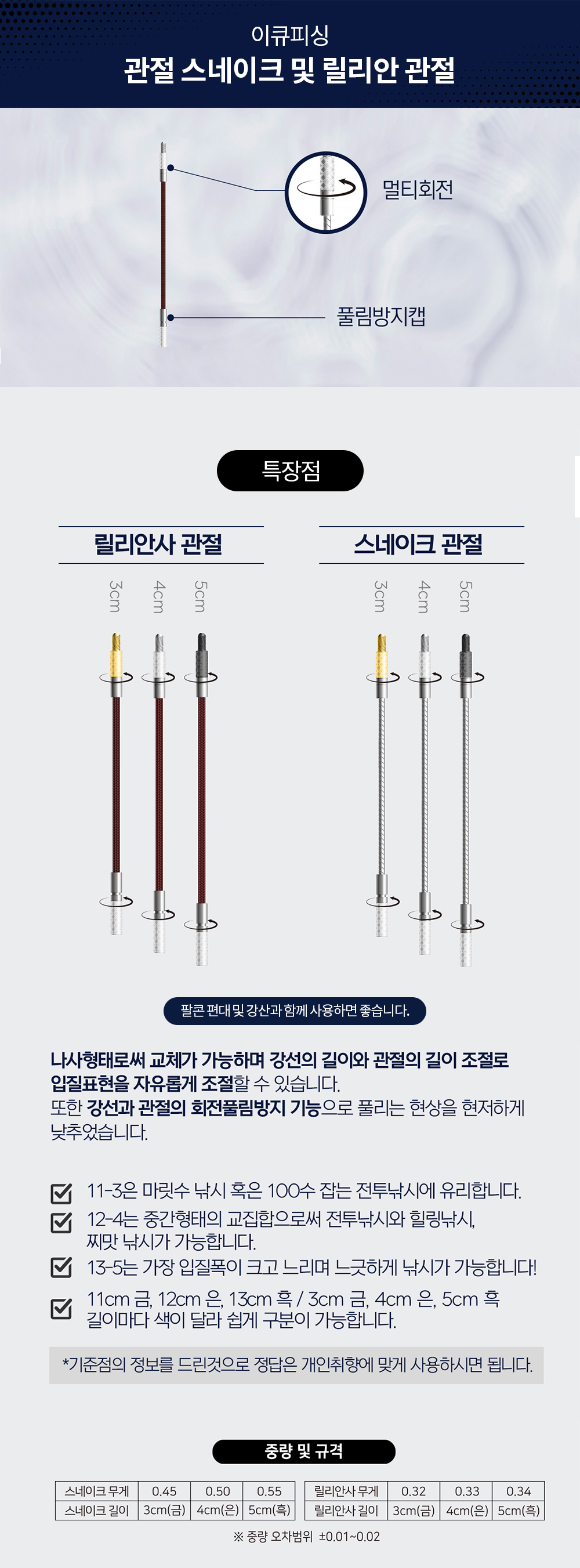 이큐 관절 스네이크 및 릴리안관절