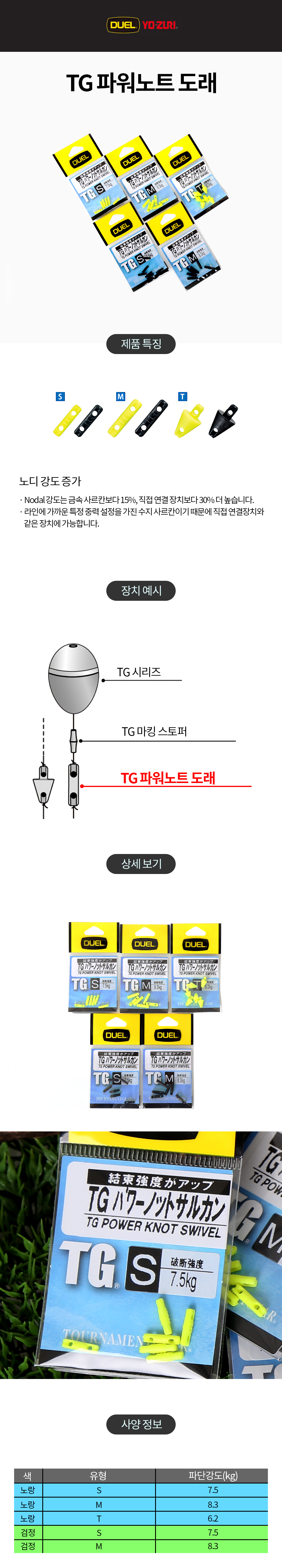 듀엘 TG 파워노트 도래 플라스틱도래