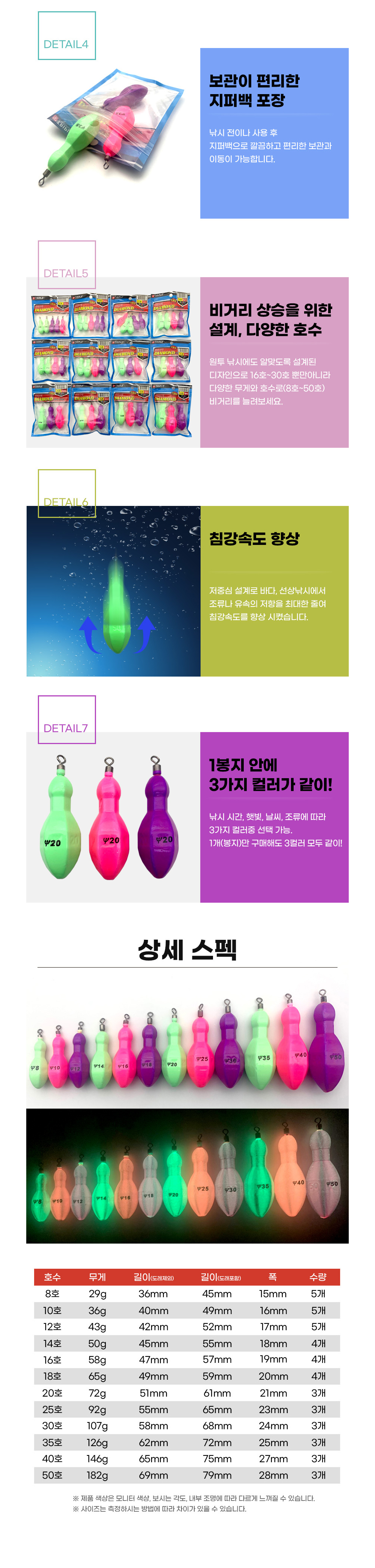 트리플 3색 캐넌 다이아몬드야광 고리봉돌