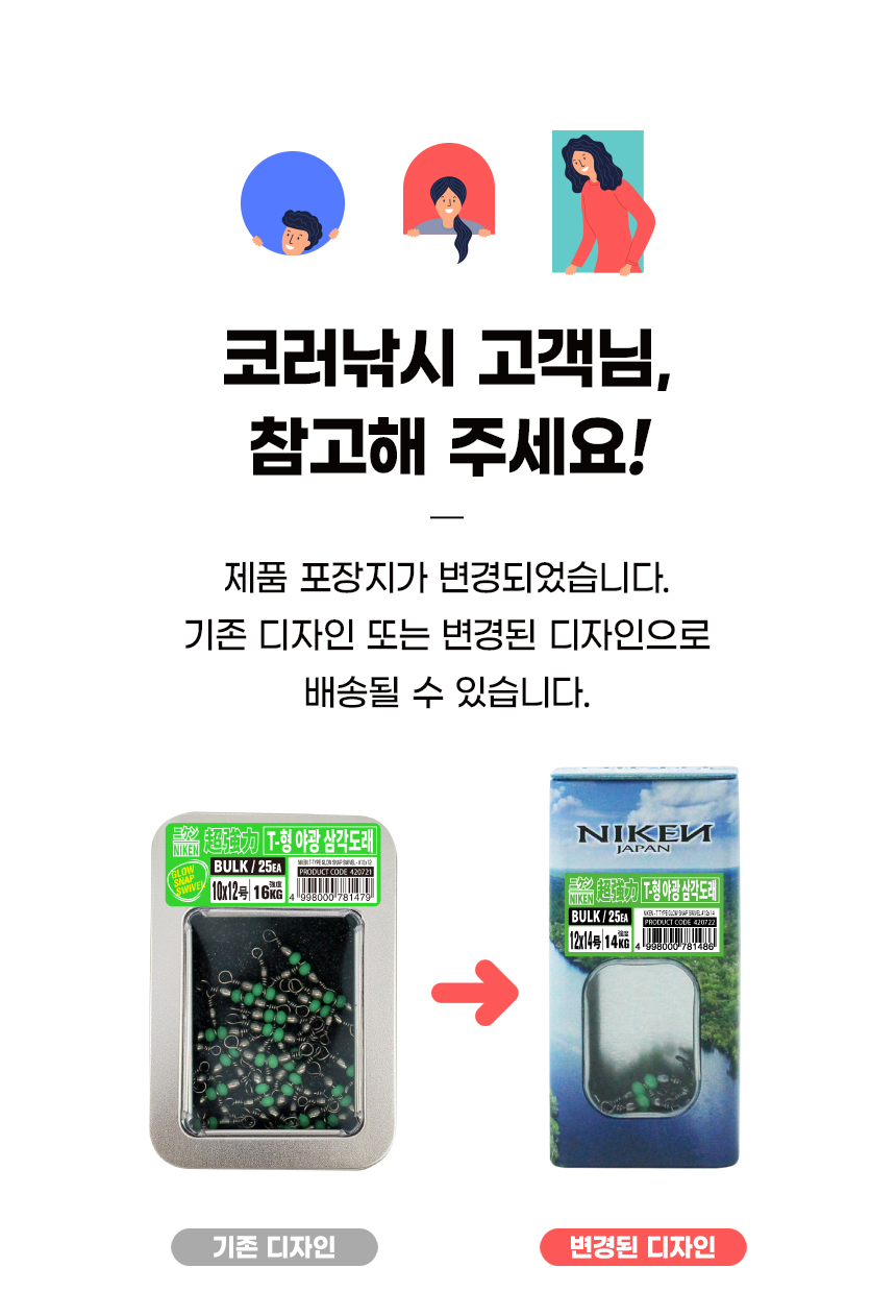 니켄 T형 야광삼각도래 덕용
